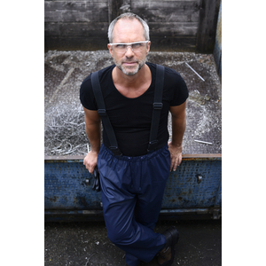 Rain trousers with braces discount